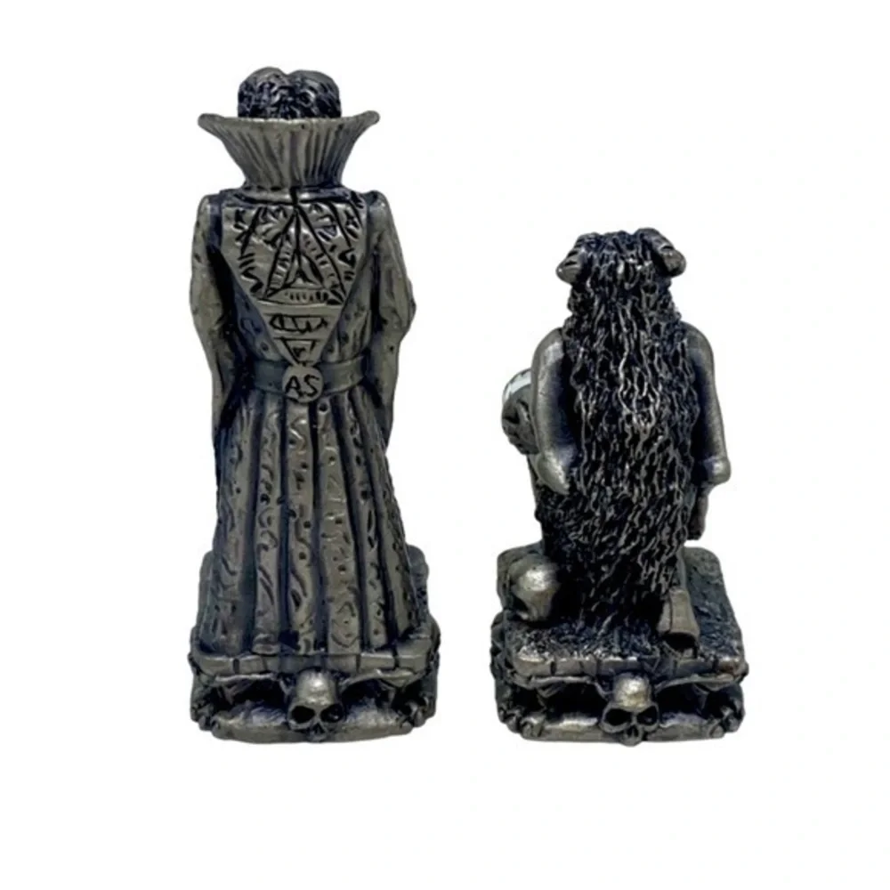 The Magic Crystal Pewter Chess Set  White Witch and Internal Demon Gorham UK
